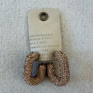 Anthropologie Sparkling Gold Earrings